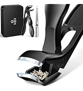 Toenail Clippers for Men Thick Toenails, 2025 Angled Head Toe Nail Clippers for Women, Sharp Heav...