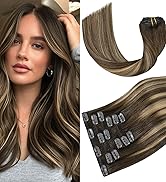 20 In Clip in Hair Extensions 70G Light Ash Blonde/Bleach Blonde 100% Remy Human Hair Clip in Ext...