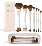 MAANGE Makeup Brush Set 7 Pcs Essential Foundation Makeup Brushes for Powder Concealers Eye Shado...
