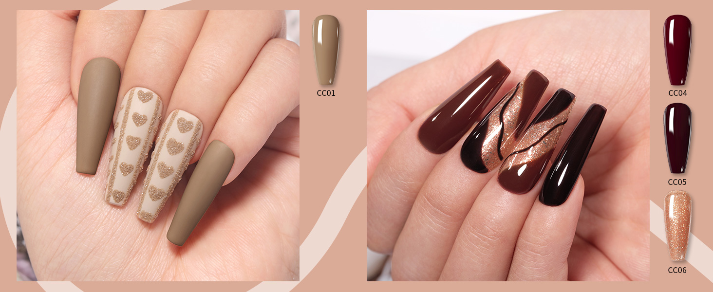 caramel coco series nail gel