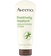 Aveeno Positively Radiant Skin Brightening Exfoliating Daily Facial Scrub, Moisture-Rich Soy Extr...