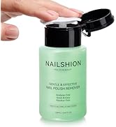 Nailshion Nail Polish Remover with Aloe Vera, Non-Acetone Fingernail Polish Remover with Easy Pus...