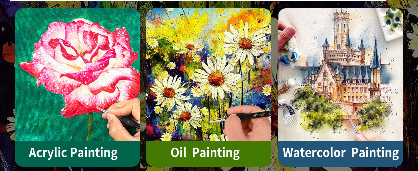 15 Miniature Paint Brushes