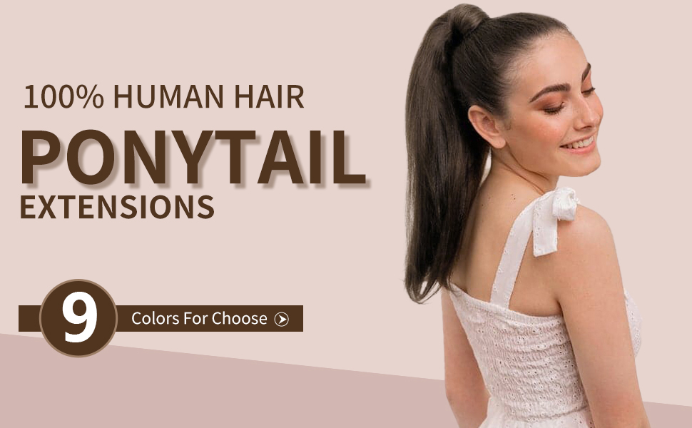 HUMAN HAIR PONYTAIL EXTENSIONS
