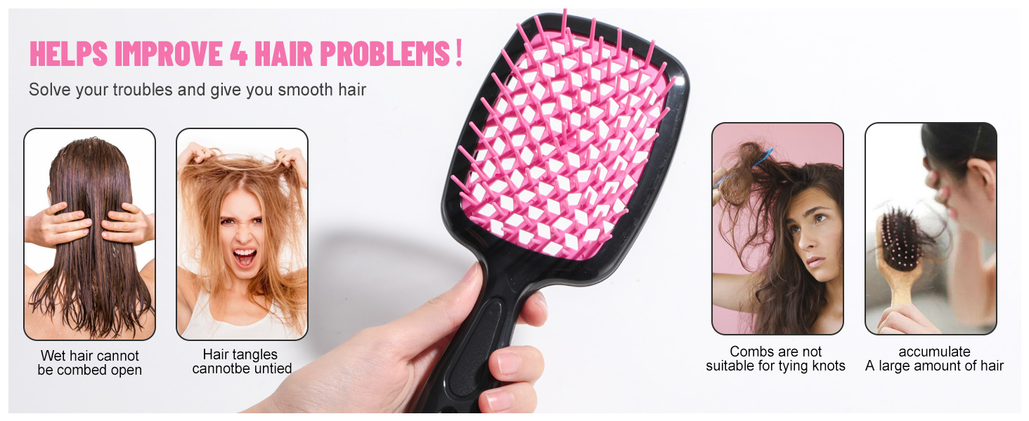 No Pulling or Split Ends, Softens and Improves Hair Texture