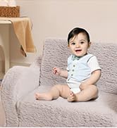 MOMCAYWEX Kids Chairs for Toddler, 2-in-1 Toddler Soft Sherpa Couch Fold Out, Convertible Sofa to...