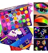 Afflano Neon Eyeshadow Palette Colorful High Pigmented, Bright Rainbow Eyeshadow Matte Shimmer Gl...