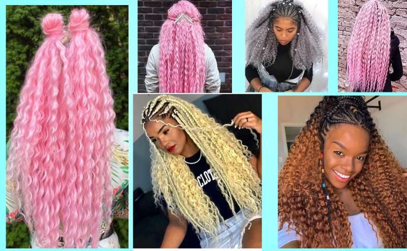 long deep curly braiding hair