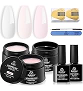 Beetles Builder Gel for Nails-10 in 1 30g *3 Colors Builder Nail Gel Kit Nail Extension Clear Nud...