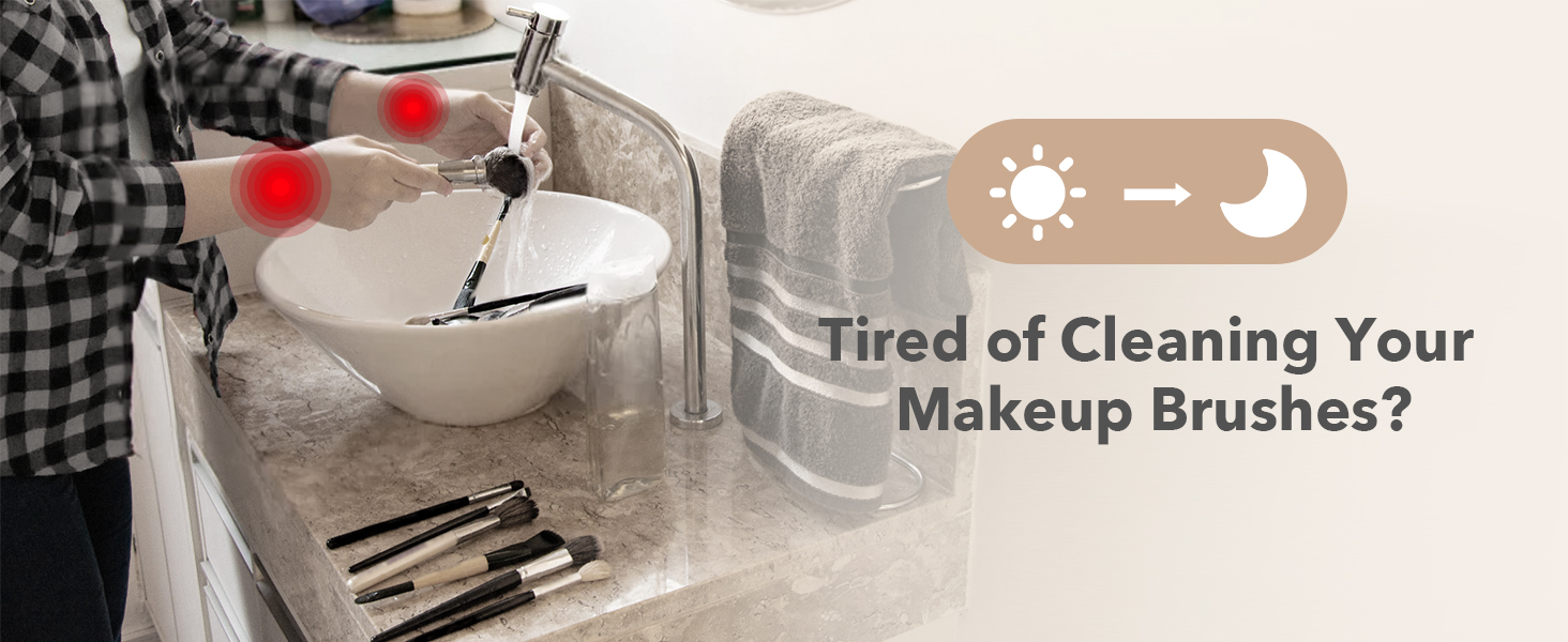 Tired of cleaning your makeup brushes?