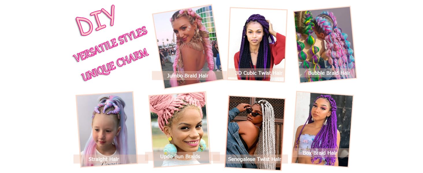 MIYPMUNS Pre Stretched Braiding Hair  Extensions