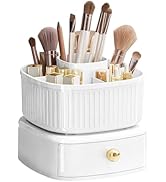 DASITON Stackable Makeup Organizer,Makeup Brush Holder With 360°Rotating Makeup Organizer Tray,Co...