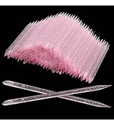 Crystal Nail Art Cuticle Pusher Sticks, 400 pcs Disposable Double-Sided Cuticle Remover Set Hygie...