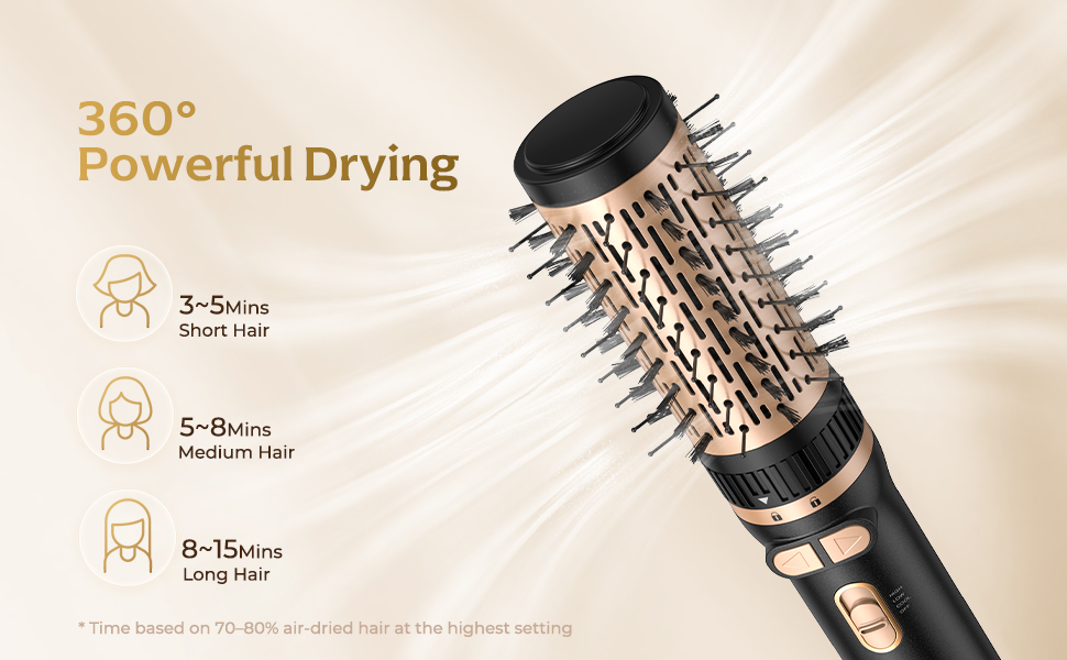 rotating hair dryer brush