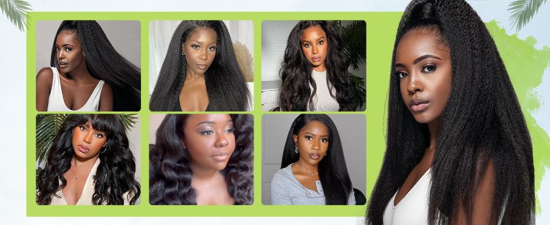 kinky straight clip hair extensions human hair