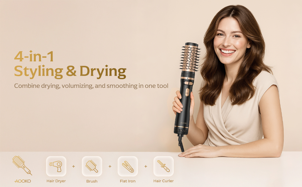 rotating hair dryer brush