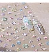 LINMEIZAI Flowers Nail Stickers for Nail Art - Small Flower Nail Art Stickers Spring Cute Floral ...