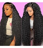 Deep Wave Lace Front Wigs Human Hair 28 Inch 13x6 Lace Front Wigs Human Hair Pre Plucked 210 Dens...