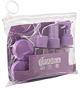 Mekupeu 7 Pack Portable Small Travel Squeeze Kit Reusable Cosmetic Container Lotion Pump Spray Fl...