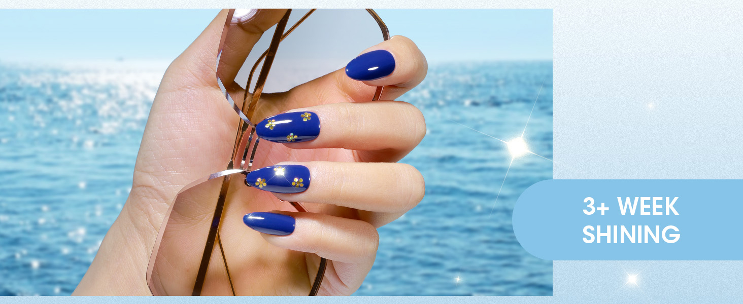 blue gel polish