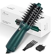 Aima Beauty Hair Dryer Brush Dual Voltage Worldwide Travel Blow Dryer Brush Hot Air Brush Oval Ba...