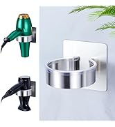 WAYASI Hair Dryer Holder - Hair Tool Storage Organizer Wall Mount, Stainless Steel Hair Blow Drye...