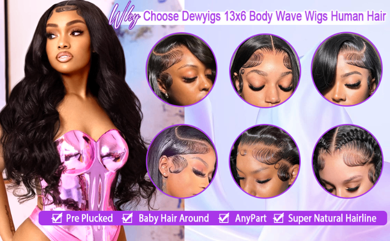 13x6 HD Lace Frontal Wigs Human Hair for Black Women