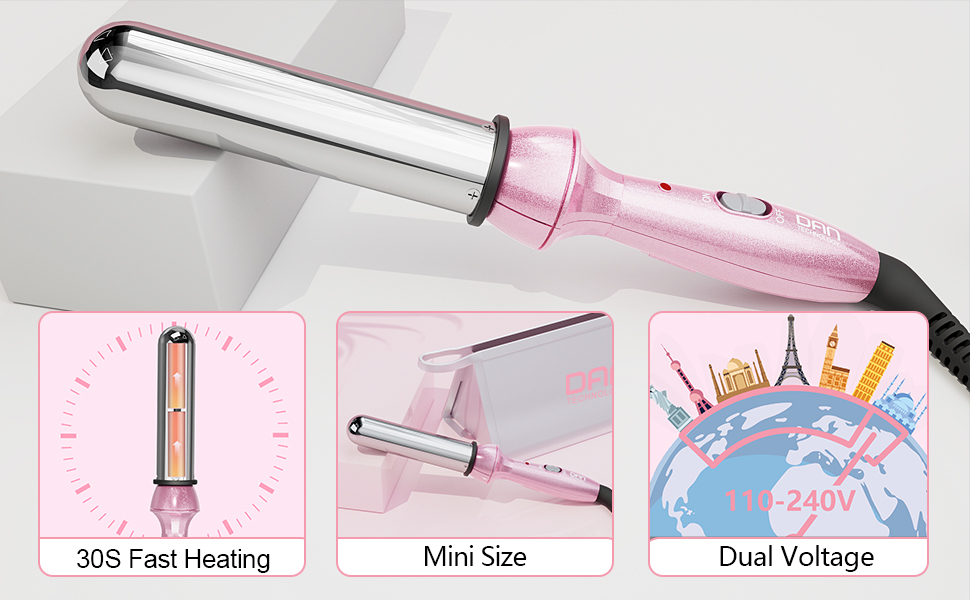 travel curling iron,small curling iron,travel size curling iron,mini curling iron,