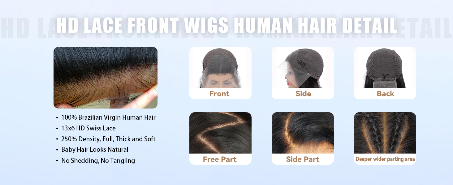 13x6 lace front wigs human hair