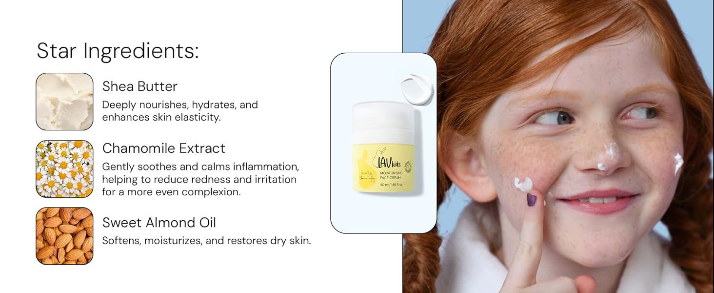 lav kids skincare for children, organic face cream for baby, natural face cream
