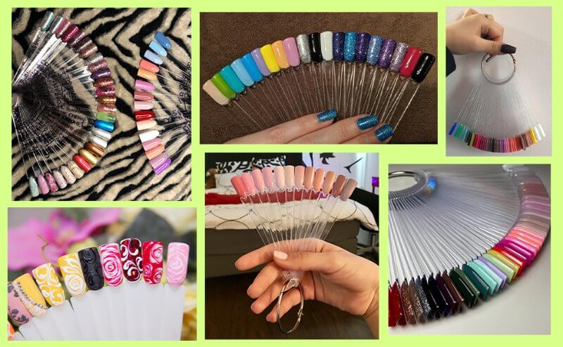 Clear Nail Swatch Sticks with Ring