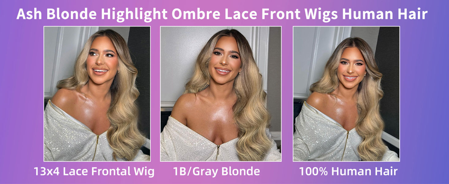 ash blonde wigs human hair