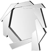SHYFOY Irregular Wall Mirror, Asymmetrical Mirror Decorative for Wall Helicoid Frameless Beveled ...