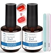 LOUINSTIC Gel Nail Polish Remover-2pcs Gel Polish Remover Kit with 100/180 & 600/3000 Grit Nail F...