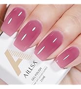 AILLSA Purple Jelly Gel Nail Polish Violet Translucent Gel Polish Lavender Sheer Nail Polish Natu...
