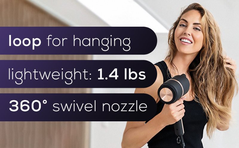 Beurer HC35 Ionic hair dryer loop for hanging lightweight and with nozzle