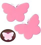 DASITON Pink Butterfly Night Light Plug Into Wall, Auto Dusk to Dawn Smart Sensor Night Light, Su...