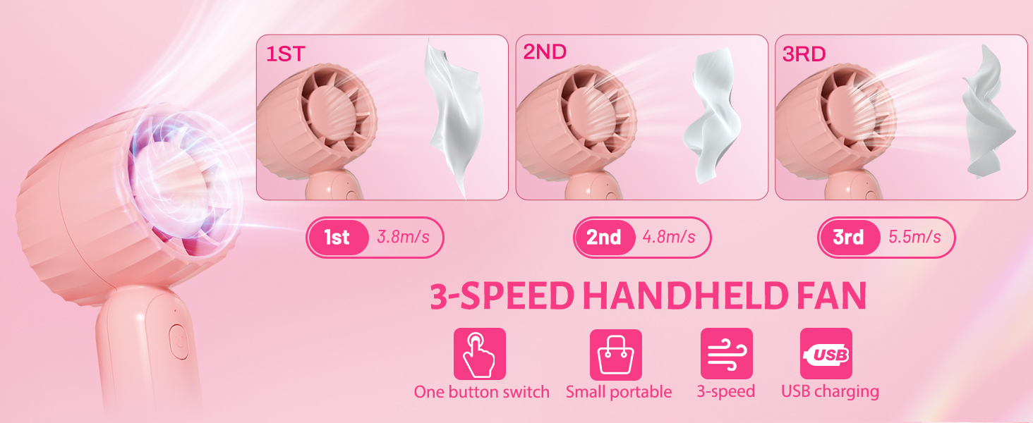 Rechargeable Handheld Lash Fan