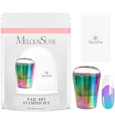 MelodySusie French Nail Stamper, Nail Stamper Kit 2PCS, Silicone Nail Stamp with a Scraper, Nail ...