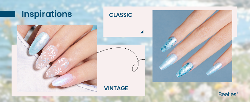 Blue gel nail polish set