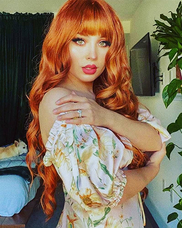 ginger wig with bangs