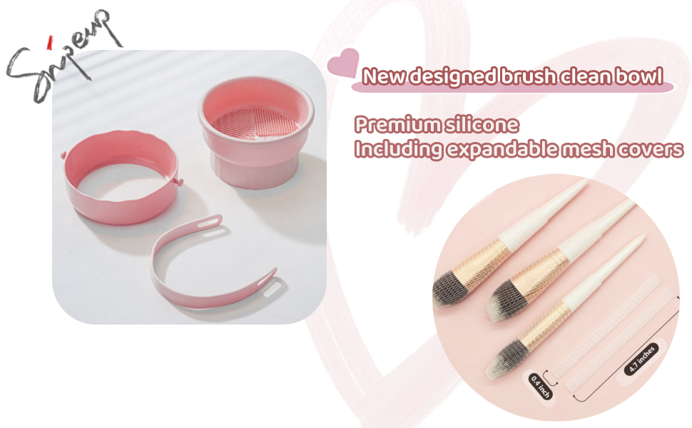 Premium Silicone bowl with makeup brush net