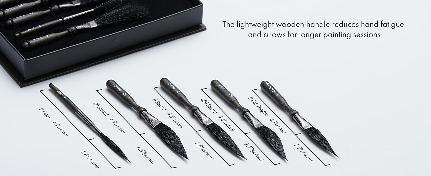 Pinstriping Brush Set Line Brush set Pinstripe Brush set Detail Brush set striping dagger brush
