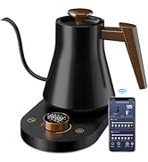 Smart Electric Gooseneck Kettle, Pro Pour-Over Coffee & Tea Kettle, WiFi Remote Control,±1℉ Temp ...