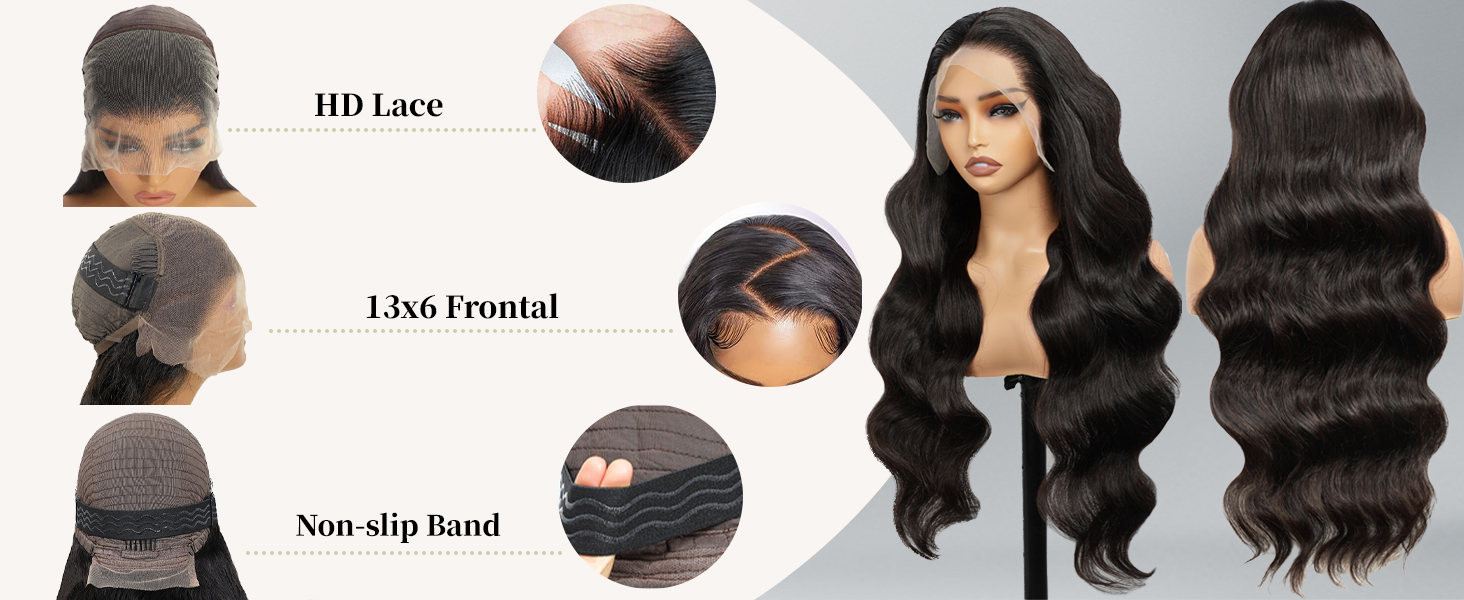 body wave lace front wigs human hair