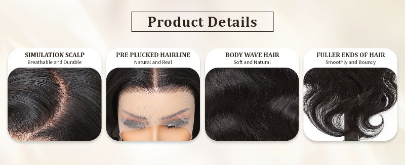 Body Wave Lace Front Wigs Human Hair