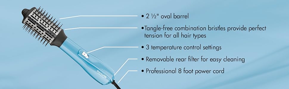Oval Hot Air Brush features