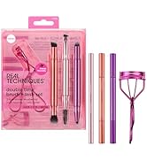 Real Techniques Double Time Brush + Lash 4 Piece Set, Dual-Ended Eye Makeup Brushes For Eyeshadow...