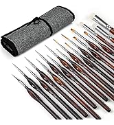 Golden Maple Miniature Paint Brushes Drybrush-18PCS Micro Detail Paint Brush Set, Small Fine Deta...