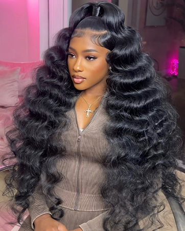13x4 Body Wave Lace Front Wigs Human Hair Pre Plucked 180% Density HD Transparent Lace Frontal Wigs